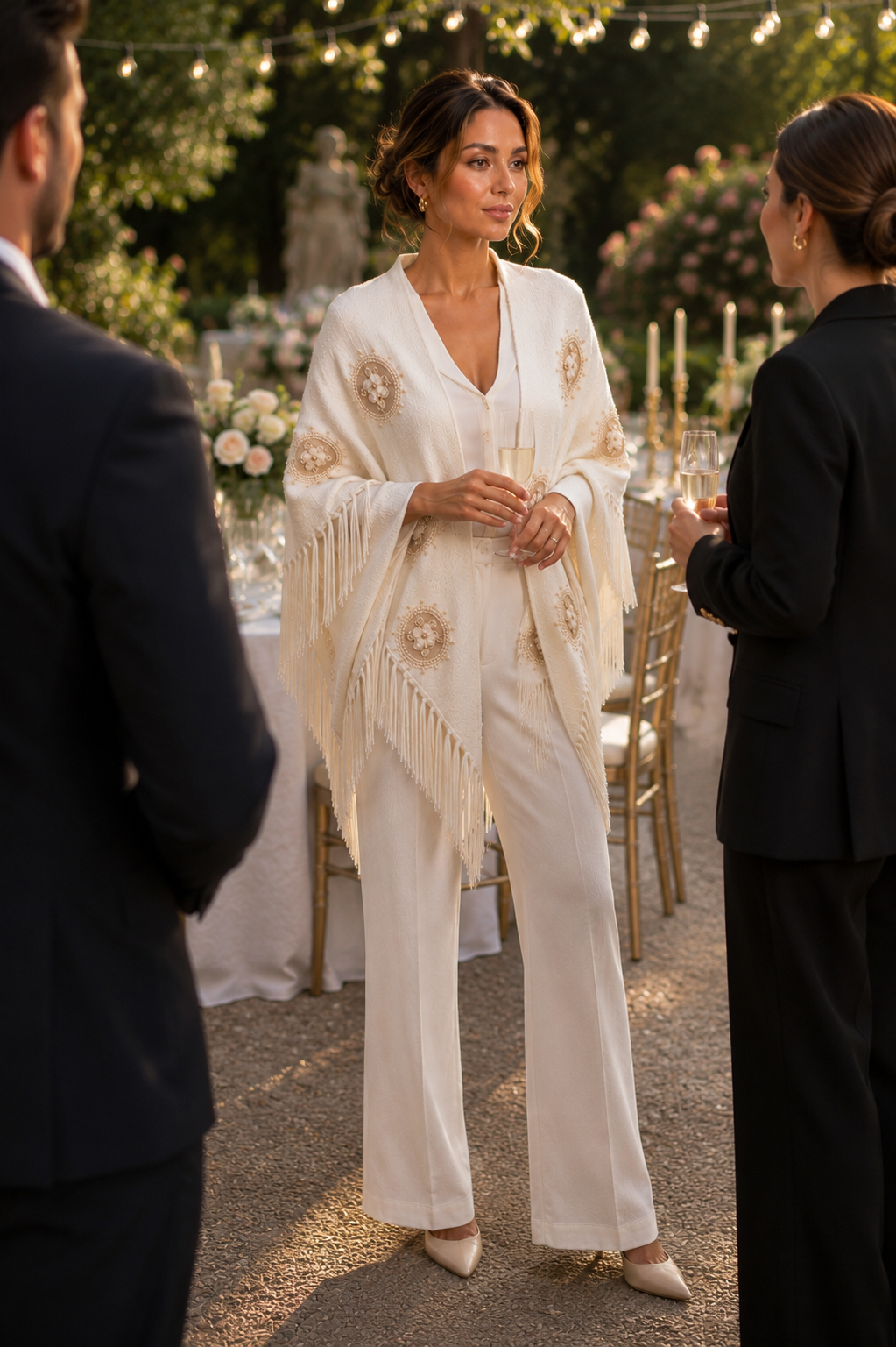 White Bridal Shawl