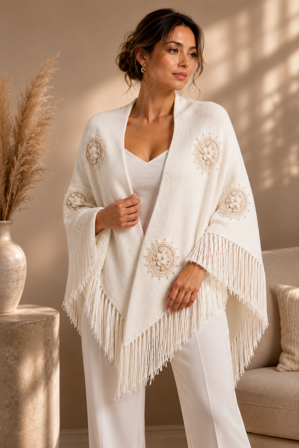 White Bridal Shawl