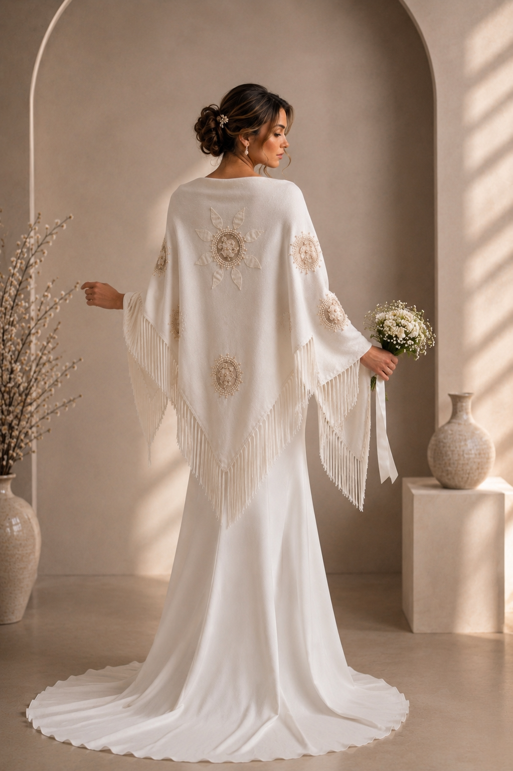 White Bridal Shawl