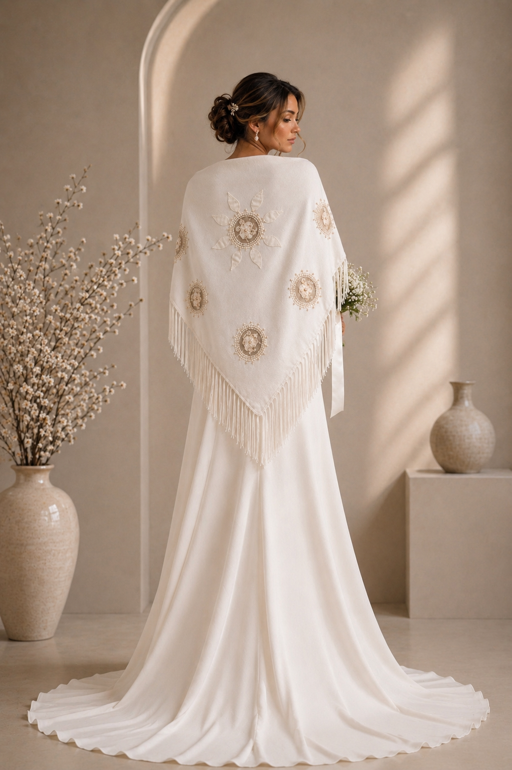 White Bridal Shawl