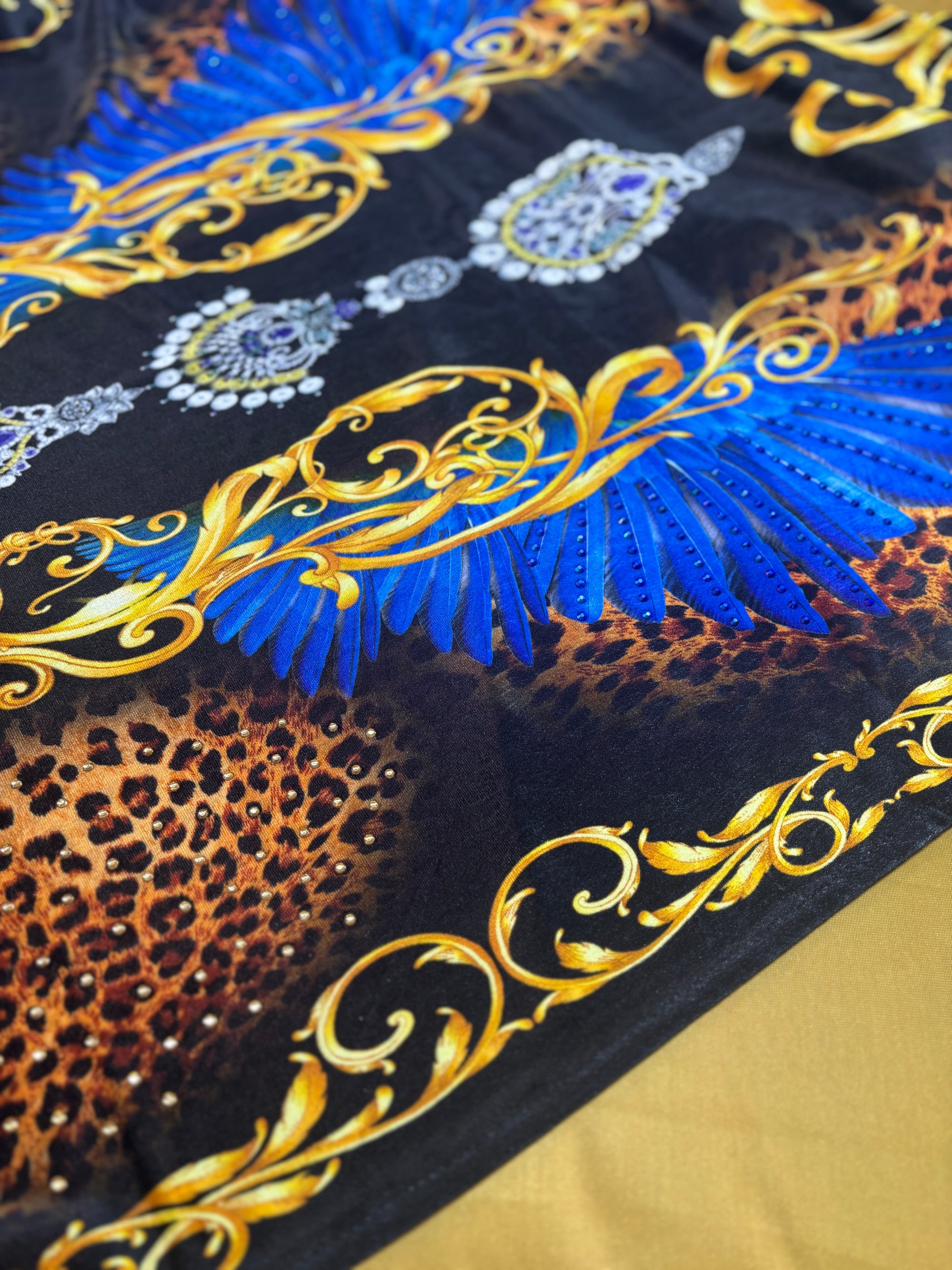 Patterned Tiger Velvet Shawl