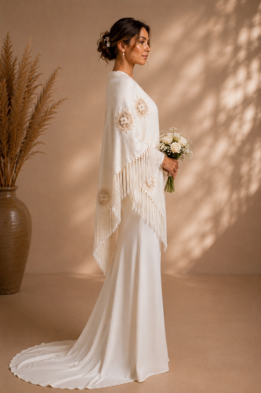 White Bridal Shawl