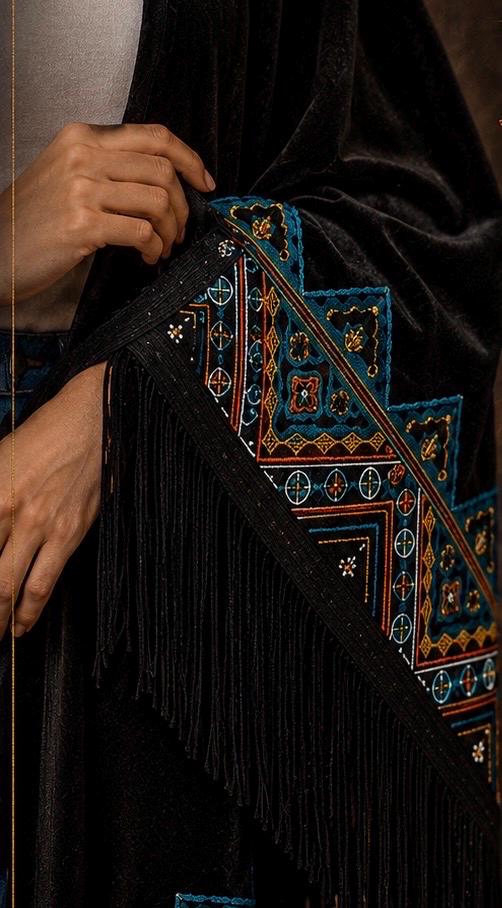 Bohemian Embroidery Velvet Shawl