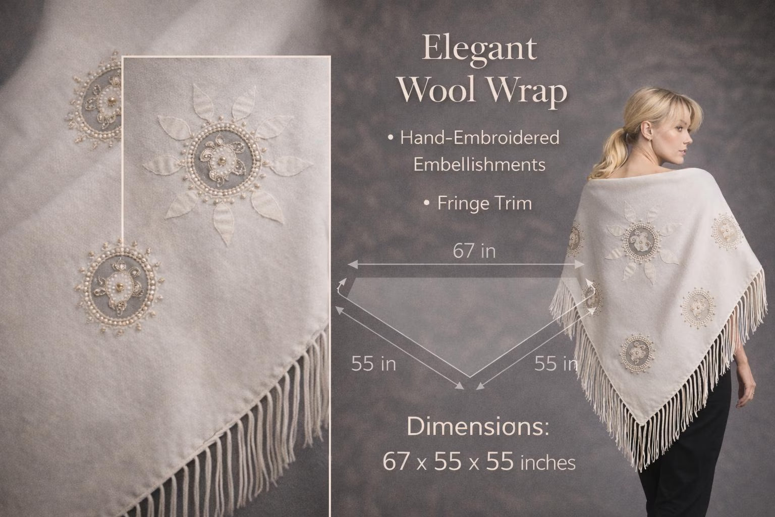 White Bridal Shawl