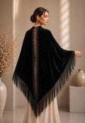Embroidery Backside Velvet Shawl