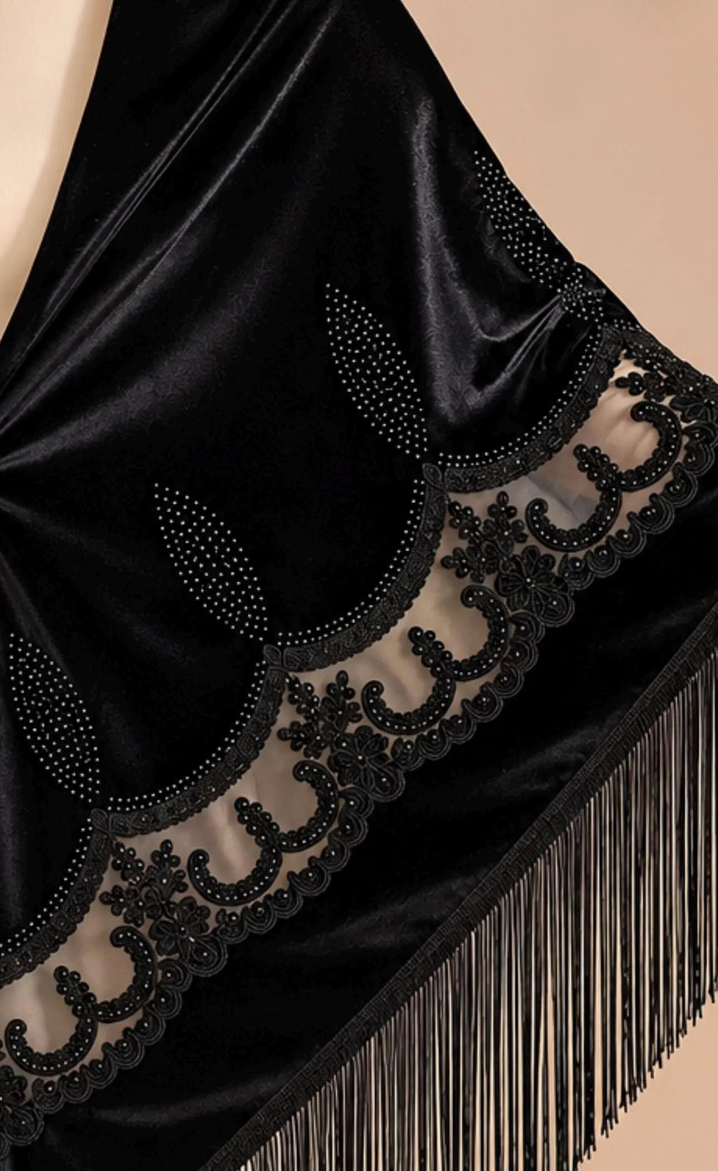 Organza Embroidery Velvet Shawl