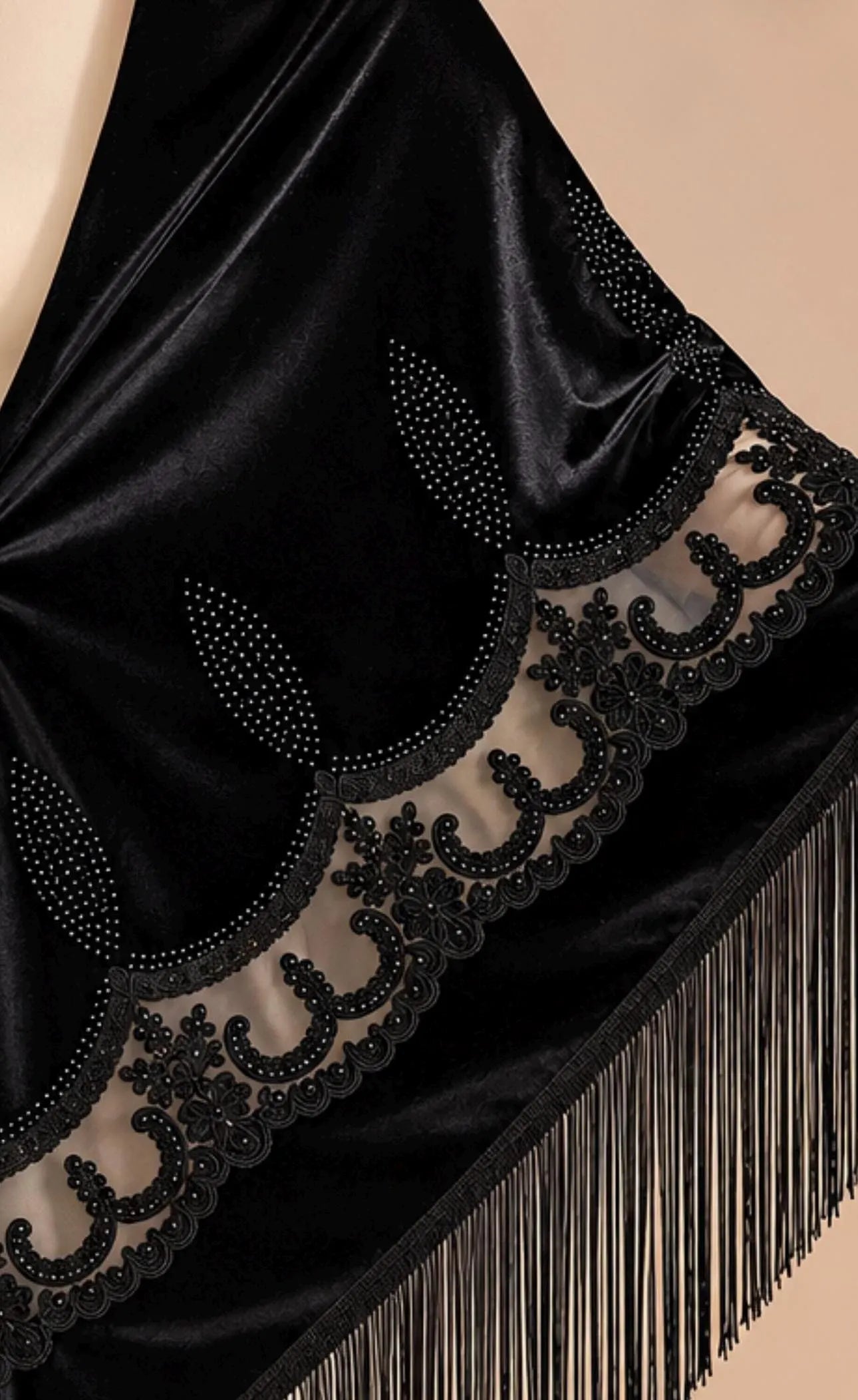 Organza Embroidery Velvet Shawl